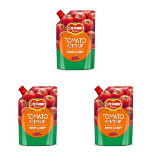 Image of Del Monte Tomato Ketchup - Sweet and Spicy, 850 g | No MSG |100% vegan | Tomato Sauce (Pack of 3)