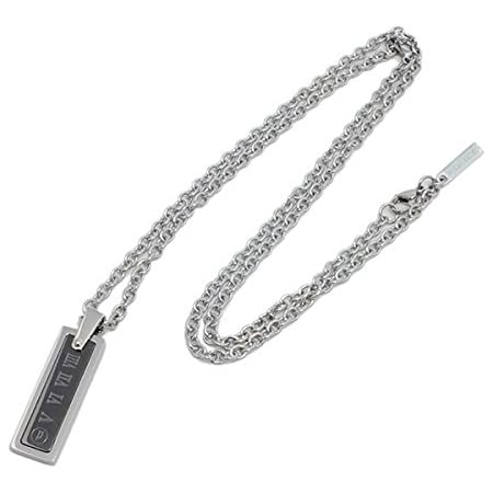 Amazon ポリス Police ネックレス メンズ ペンダント Colosseum コロッセウム バープレート シルバー ブラック psu01 ネックレス 通販