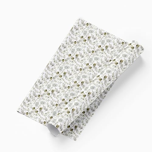 Papel pintado para habitaciones con estampado de hojas verdes 5