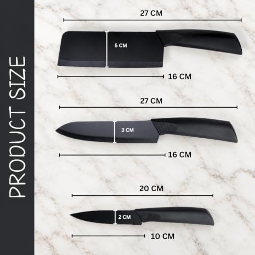 Flexcube 3 Pieces Kitchen Knife Set Meat Knife Chef Knife with - Image 3