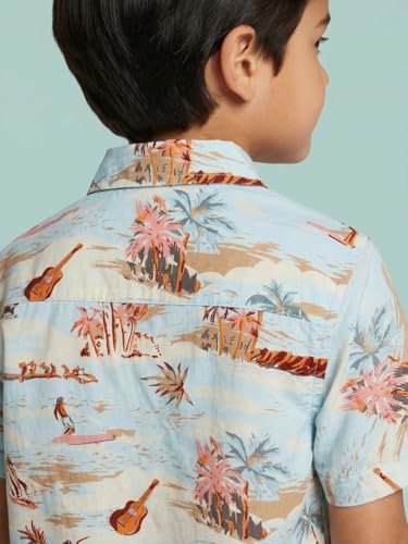 Image of Nautinati Boys Printed Collared Shirt with Shorts Clothing Set | Age 1-5 Years