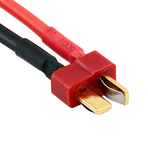 5pcs Conector T-Plug macho con cable 10cm 14awg miniatura 5
