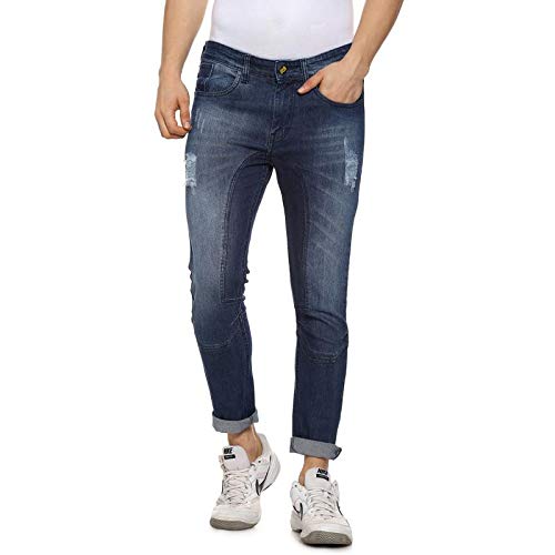 Image of Campus Sutra Men's Slim Fit Mid Rise Jeans