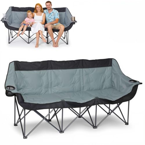 Silla de camping para 3 personas Hosile modelo 3 Person Camping Chairs negra