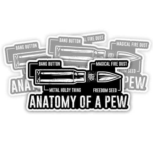 SODAVA Juego de 3 pegatinas divertidas de anatomía de un banco, decoración gráfica de bala para laptop, tableta, botella de agua, teléfono, accesorio para taza, coche, pared, ventana, casco,