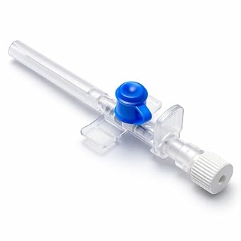 Fidelis Healthcare I.V. Catheter/Cannula With Injection vale and Wings, Disposable Intravenous Cannula (22G) (Pack of 1= One piece)