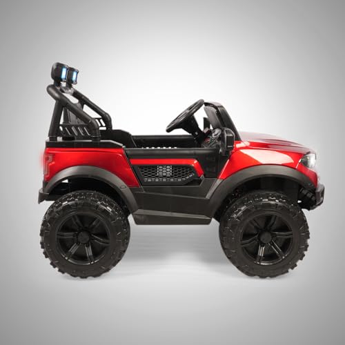 Image of Kawaii Kids Speed 888 Battery Operated Electric Car for Kids, 12V Rechargeable Ride-On SUV with Solid Design, Kids Ride-On Car for Boys & Girls Age 1-7 Years (Red,BM)