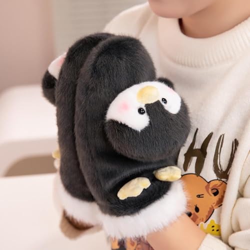 Capybaras Plush Gloves Animals Winter Warm Penguins Gloves for Cycling Biking and Sporting Driving(1 pair)3