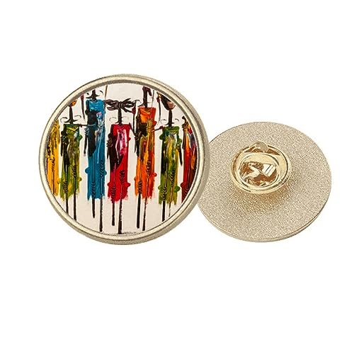 Broche Art Africain Guerrier Rond Doré pour Sublimer vos Tenues de Soirée
