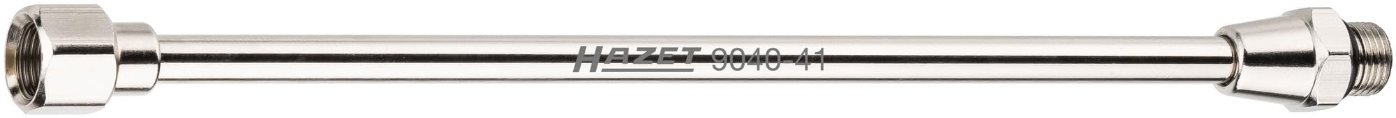 HAZET Przedłużka ze stali nierdzewnej 9040-41, długość 187 mm, kompatybilna z pistoletem do przedmuchiwania 2-drożnym 9040-4, gwint przyłączeniowy 1/8″ PF 28