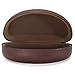 ALTEC VISION Extra Large Protective Hard Carrying Case for Oversized Sunglasses Eyeglasses and Reading Glasses with Microfiber Cleaning Cloth - Brown