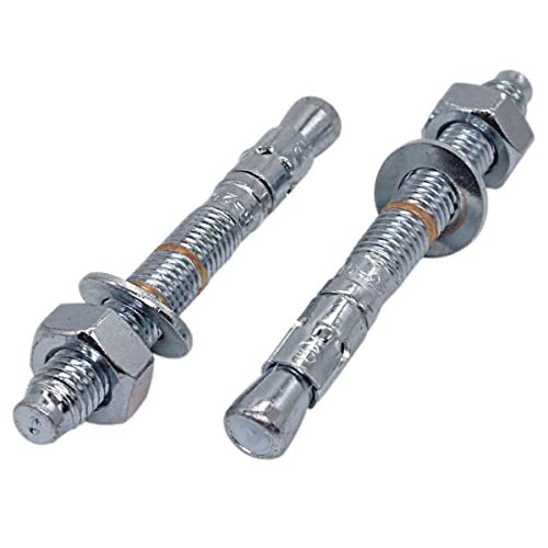 Kotwy klinowe M12 x 90 mm (opakowanie 10 szt.) kołki metalowe, mocowanie śrubowe do muru, kotwa rozprężna do betonu (10, M12 x 90 mm)