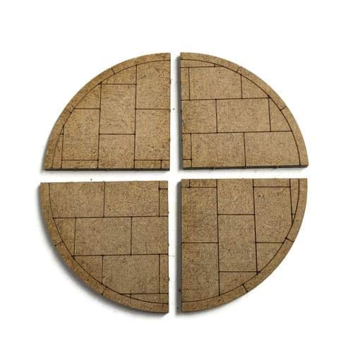 LX218-OO Laser Cut MDF 90 Degree Pavement Corners (Pack of 4) By Scale Model Scenery For OO Scale Model Railway Layouts & 1:76 Diecast Dioramas