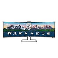 Philips Monitor Curvo 49', 499P9H, Gaming Superwide 32:9, risoluzione 5120 * 1440, Adaptive Sync,...