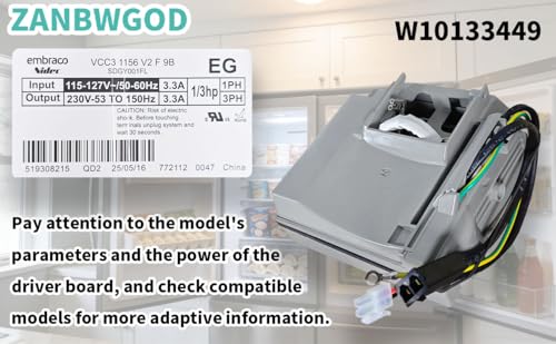 W10133449 Fridge Inverter Motherboard Replacement WR5X10685, WR55X10979, W10893917, WR55X10490, W10186719, VCC3 1156, 2209324, 519306000, AP5 80166 80169