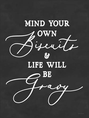 Typography Signs Wall Art, Biscuits & Gravy Custom Framed Home