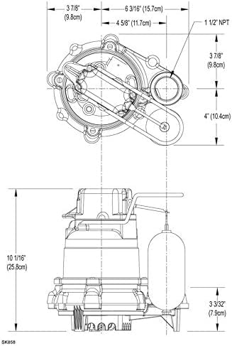 Zoeller M53 Sump Pump Dimensions Diagram