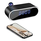 HKFUG WiFi Clock Camera Wireless 1080P HD Hidden Cameras Nanny Cam with Night Vision, Motion Detection Surveillance Cameras for Home, Pets, Office