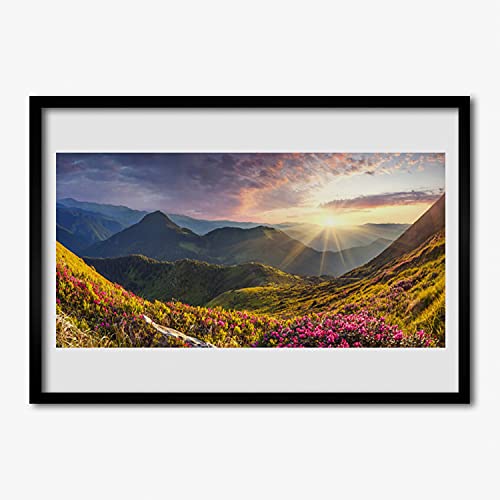 Affiche encadrée 70x50 cm Tulup pour habiller un mur vide avec un paysage de montagne lumineux