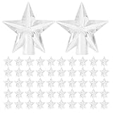 EPIGEIST 五角星LEDストリングライトカバー 200個 星型プラスチック電球シェード 屋外対応装飾ランプシェード 屋内外フェアリーライト用交換用照明パーツ