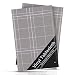 Broder Manufacturing Inc White Lines Flannelback Vinyl Tablecloth in Gray, 60x104 Oblong (Rectangle)