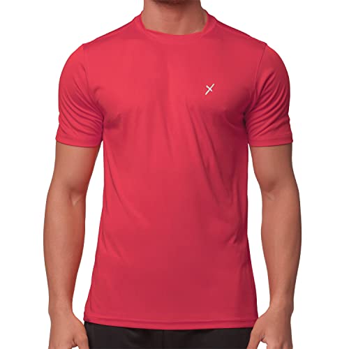 CFLEX Sportskjorta för män, fitness, t-shirt, sportkläder, kollektion, röd, S
