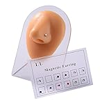 12pcs Stainless Steel Magnetic Crystal Fake Ear Stud Earrings Nose Lip Ring Clip on Cubic Zirconia Tragus for Women Men Multicolor Non Piercing Jewelry Set-12pcs 3mm
