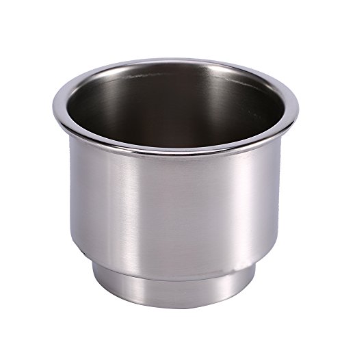 Portavasos para carro de acero inoxidable, 2 piezas miniatura 3