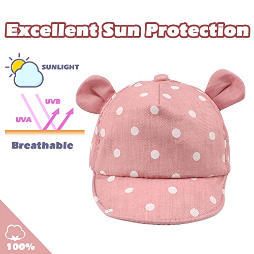 JANGANNSA Polka Baby Baseball Cap with Bear Ears #TOP20