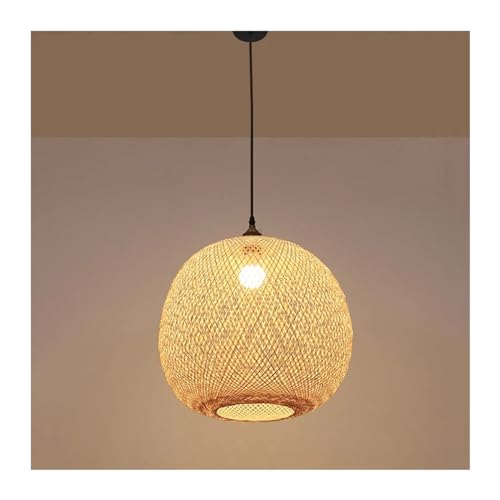 Lampe de cuisine en bois tressé et métal pour un style minimaliste haut de gamme