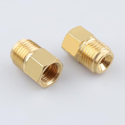 Image of AC PERFORMANCE 7 /16x24 Inverted to 9 /16x18 Male Fittings Brass 2PCS