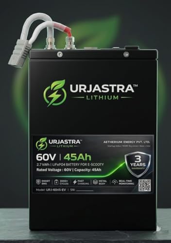 Image of 60V 45Ah LiFePO4 Lithium Battery for Electric Scooter & EV | 2.7kWh High Capacity EV Battery Pack | Smart BMS Protection | 3000+ Cycles | Fast Charging | Metal Body | 3 Years Warranty
