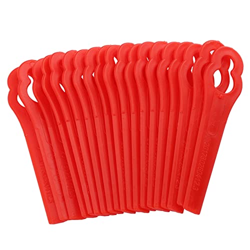 Image of 100 Pack Trimmer Blades Replacement, ABS Plastic Grass Trimmer Blades Compatible with FRT18A FRT18A1 FRT20A1 and Art 46155, Garden Weed Eater Cutting Blades