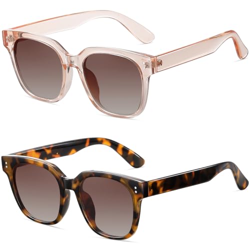 Retro Oversized Square Polarized Sunglasses for Women Classic Vintage UV400