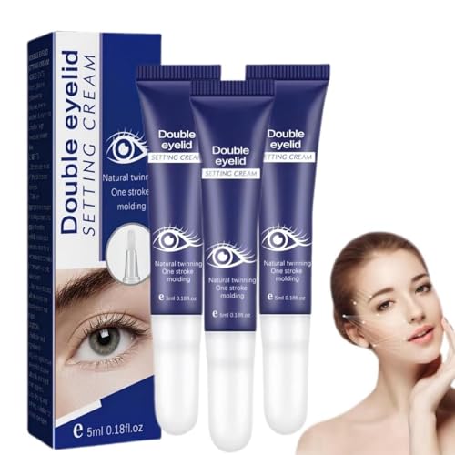 Crema Para Levantar Y Definir Los Párpados, Crema Impermeable Invisible Para Párpados Dobles, Invisible Y Natural, Perfecta Para Párpados Caídos Y Flácidos (3pcs)