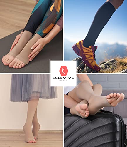 KEVVI - Knee High Support Hose Compression Socks 20-30 Medical Support Hose Compression Stockings for Women Ted Hose 2 pairs - Image 4