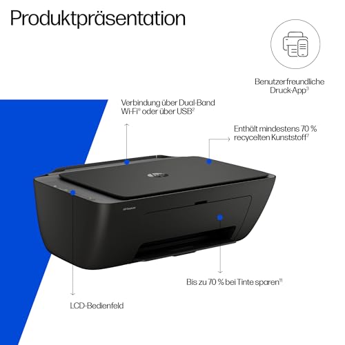 HP DeskJet 2920 Multifunktionsdrucker, 6 Monate gratis drucken Instant Ink inklusive, Drucker, Scanner, Kopierer, WLAN, USB 2.0, Tinte: 308/308e