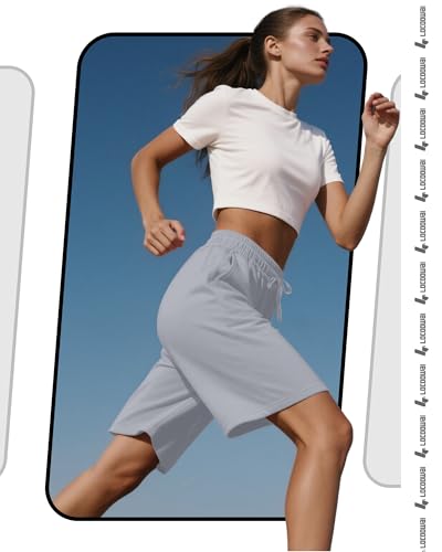 3 Pcs Women Quick Dry Shorts High Waisted Bermuda Shorts for Yoga Athletic Drawstring with Pocket3