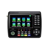 Satellite Signal Finder 4.3-inch LCD Screen DVB-S/S2/S2X, Live FTA Digital Picture and Sound, and Hardware Decoding H.264/H.265 (10 Bit) Star Finder Supports WiFi
