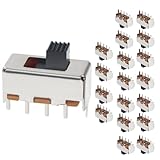 SPDT Mini Micro Slide Switch - (1P2T) 2 Position - 20pcs 3mm Toggle Vertical Panel - Mount Small High Knob Vertical for Breadboard PCB Arduino Electronic Board SS12F44 Dip Miniature Slide Switch