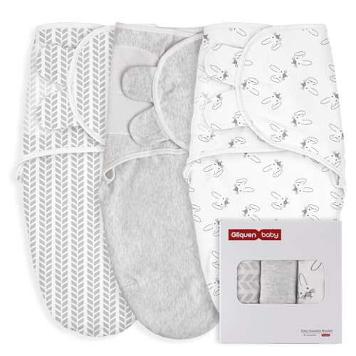 GLLQUEN BABY Swaddles Pucksack Baby 0-3 Monate,100% Bio-Baumwolle...