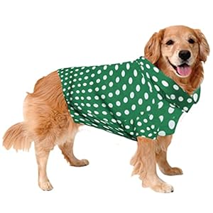 Sage Square Crazy Printed Dog Shirt, Trending Dog Shirt, Ultra Soft & Light Weight, Comfortable & Breathable Dog Apparel, Trendy Outfit (XLarge – 24 inch) (Polka Green)