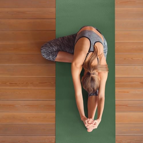 Image of Yoga mat for Women & Men EVA Material 4mm Grey Anti Slip for Gym Workout (Green, 4 mm)