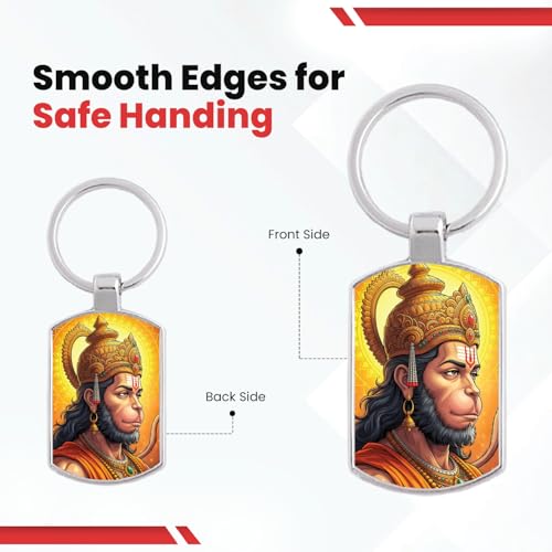 Image of Stylish Metal Keychains with Permanent Glossy Print - Inspirational Quotes & Spiritual Designs - Perfect Key chains for loved ones, Personal Use, Gifts & Return Gifts