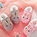 Baby Shoes Cute Fleece Warm Booties Shoes Fashion Printing Non Slip Breathable Toddler Baby Rain (Pink, 12-18 Months)