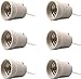 E27 Ampoule support Lot de 6, lumière Douille en céramique, culot à vis, Base de lumière, ampoule E27 Holder, support de lampe, Lampes LED et ampoules standard, support de lampe, pour spot