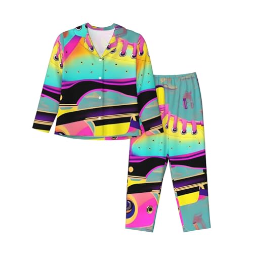 Pyjama 2 pièces coloré femme résolvant le manque de confort la nuit