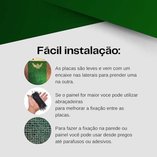 10 Placas Jardim Vertical Buchinho Grama Artificial 60x40 cm Painel Verde Jardim Planta Parede Muro