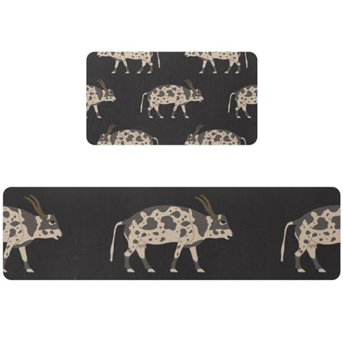 2 alfombrillas de cocina antideslizantes para pasillo y cuarto de lavado lavables 2