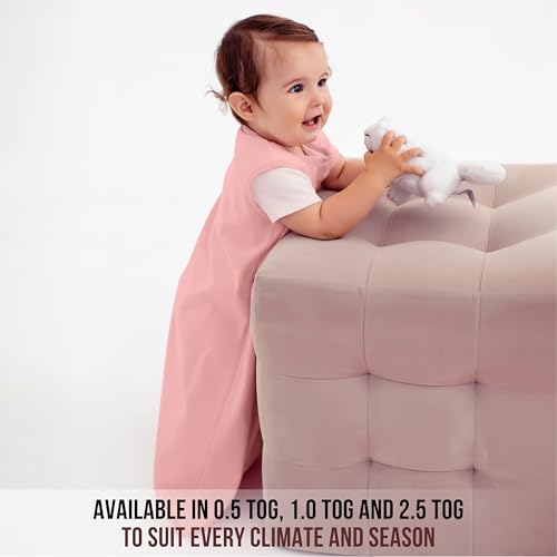 mama cheetah baby sleep sack 05 tog organic cotton baby wearable blanket with two-way zipper swaddle transition baby sleeping bag for newborn infant toddler boy girl 6-12 months